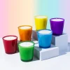 Nature's Garden 6 oz Multi-Colored Glass Candle Jars (Case of 12) Best