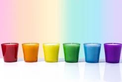 Nature's Garden 6 oz Multi-Colored Glass Candle Jars (Case of 12) Best