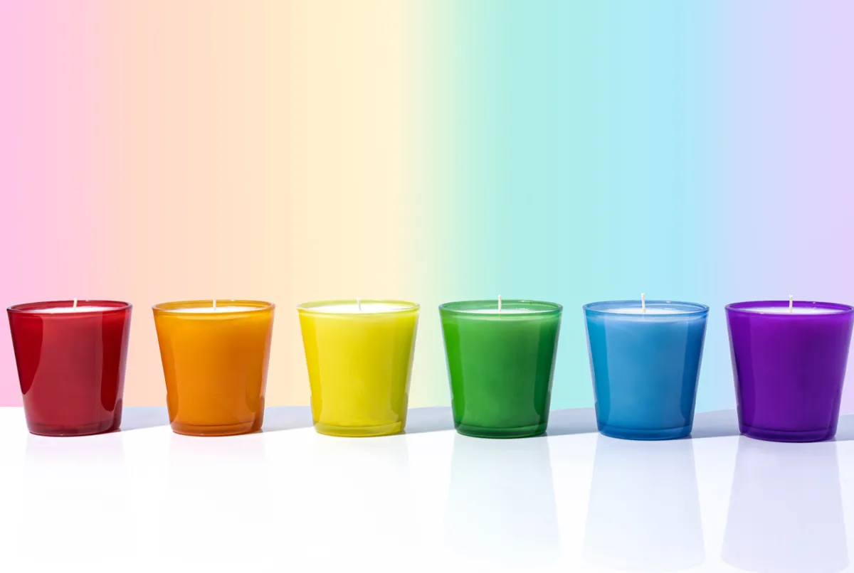 Nature's Garden 6 oz Multi-Colored Glass Candle Jars (Case of 12) Best