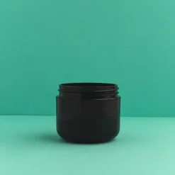 Nature's Garden 2 oz. Black Plastic Double Wall Cosmetic Jars Clearance