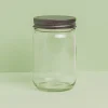 Nature's Garden 12 oz. Smooth Mason Jars with Pewter Lids Discount